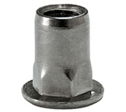 Нержавеющая сталь, полушестигранные, цилиндрический бортик, первая длина ½ HEX1-СB-A2
